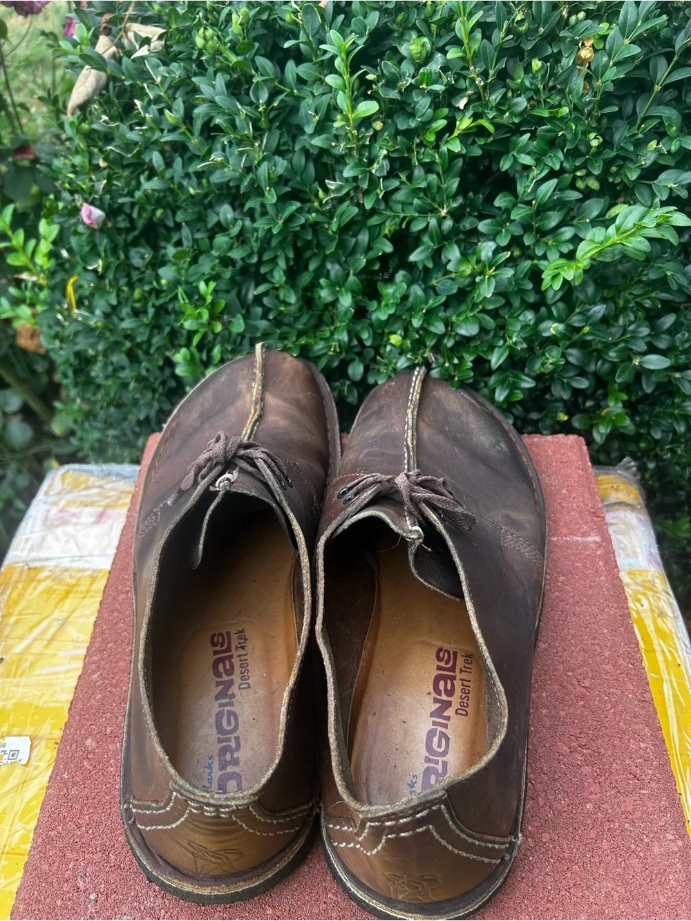 Clark’s Desert Trek Men’s Brown Leather Chukka Boots Size 11.4
